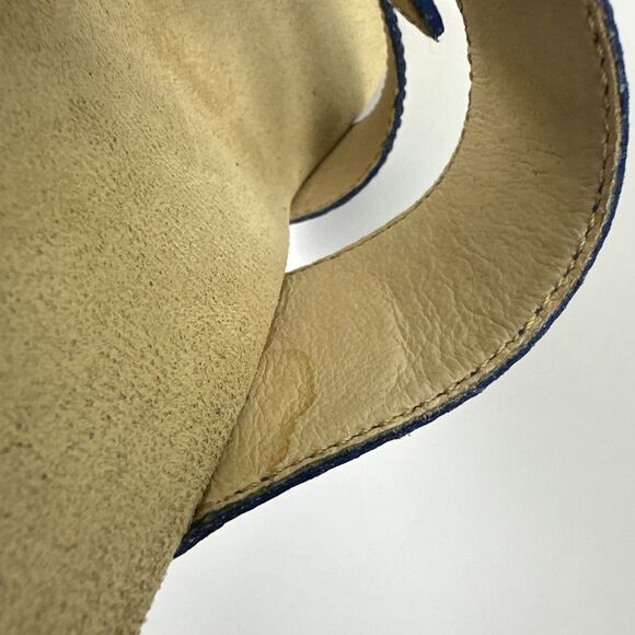 Dansko Sophie Sandal Blue Purple Snakeskin Leather Double Buckle Womens 38 7.5 - Picture 8 of 14